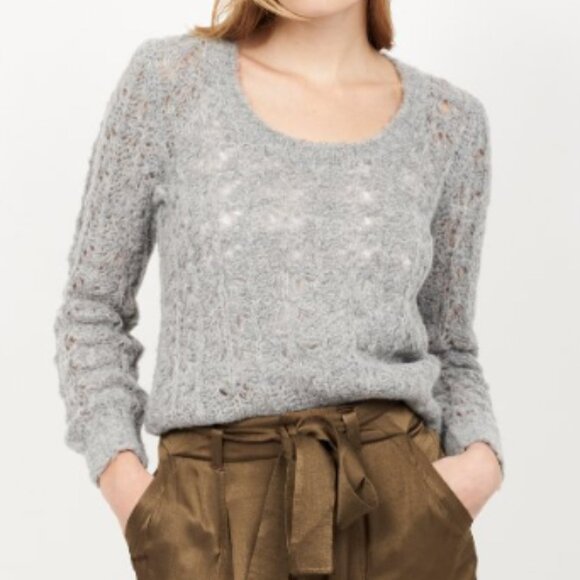 Joie Sweaters - JOIE Despoina Gray Long Sleeve Alpaca Wool Blend Sweater--NWT—XL